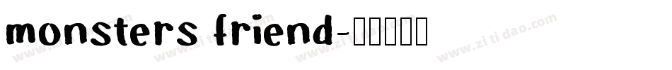 monsters friend字体转换
